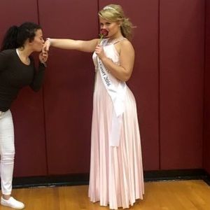 Beautiful light pink silk dress